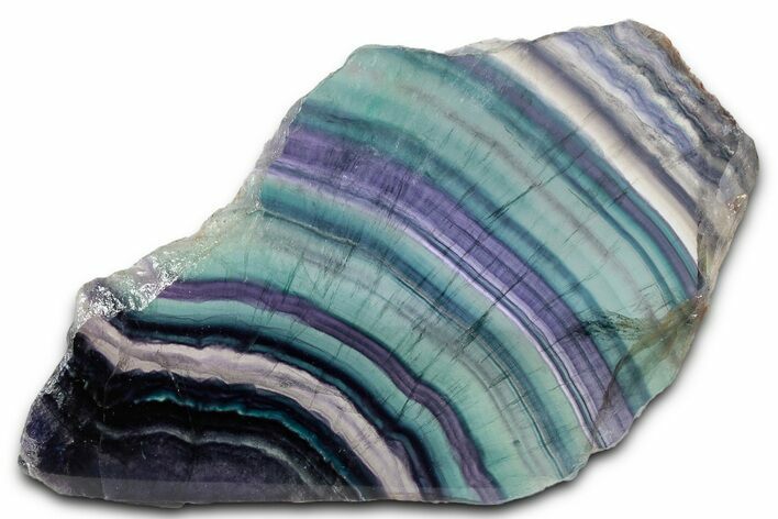 Colorful Polished Rainbow Fluorite Slab #338318